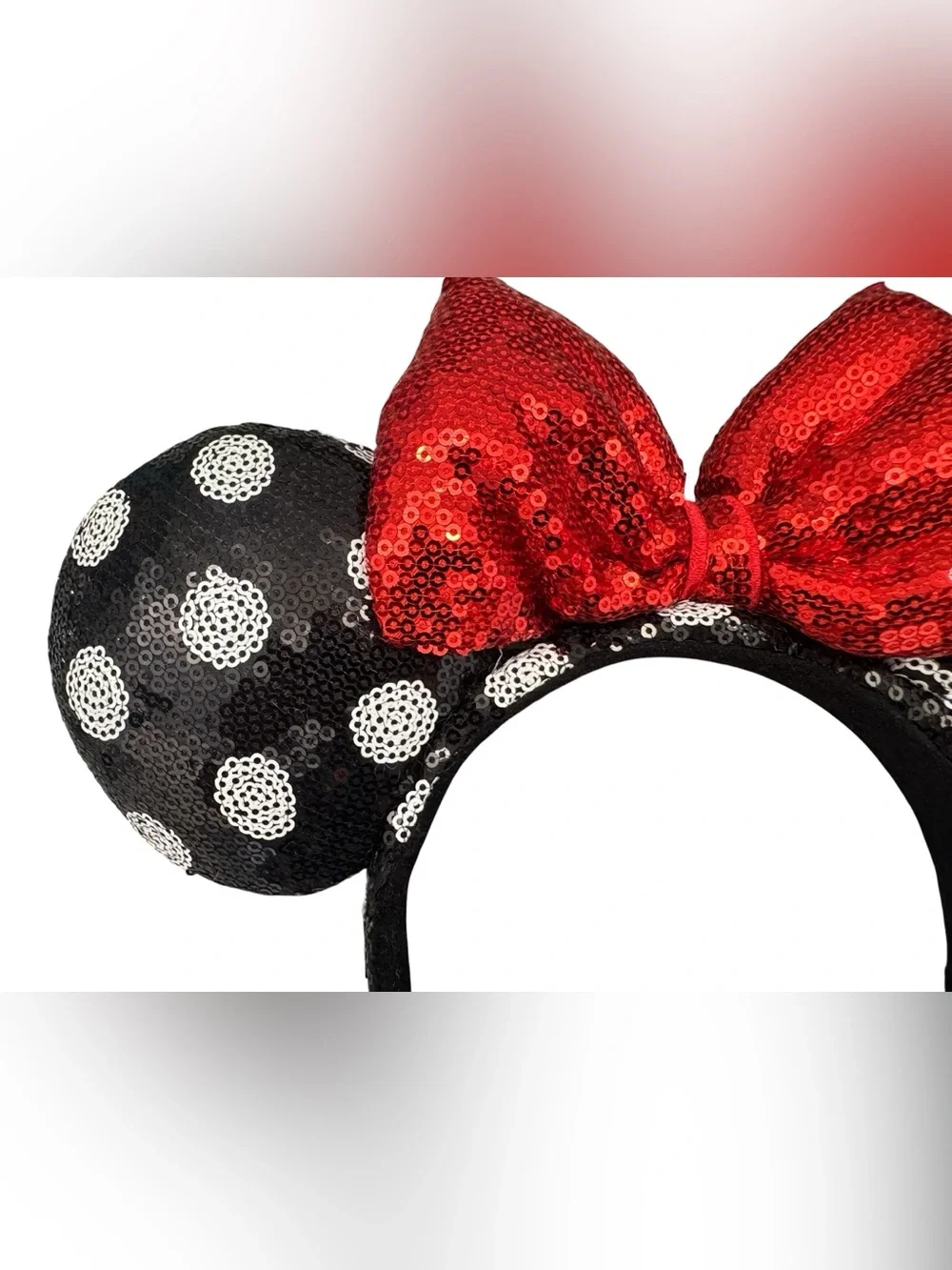 Disney Parks Minnie Mouse Sequined Polka Dot Headband